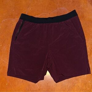 Ten thousand Men's interval athletic Burgundy Shorts